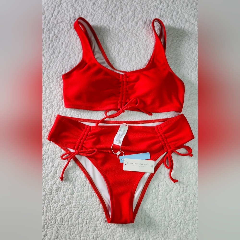 Cupshe Red Bikini Set - Picture 8 of 9